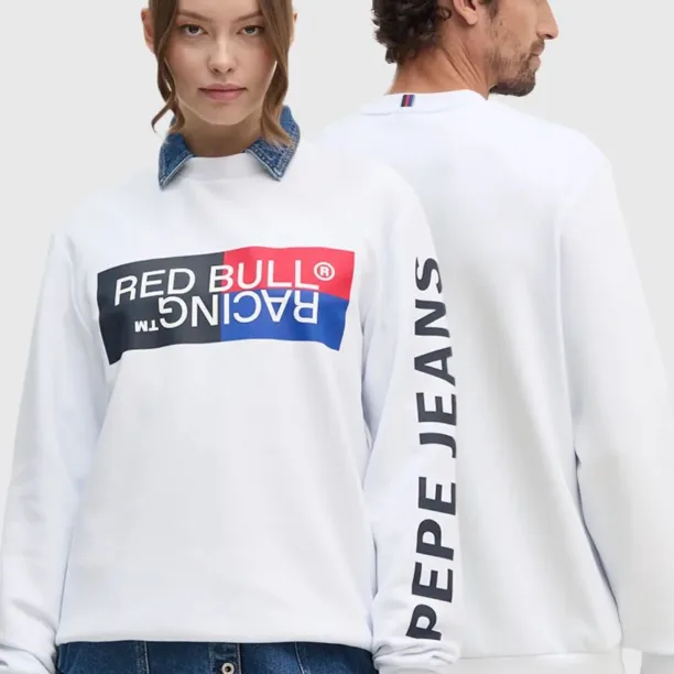 Pepe Jeans bluză Red Bull Racing x Pepe Jeans culoarea alb