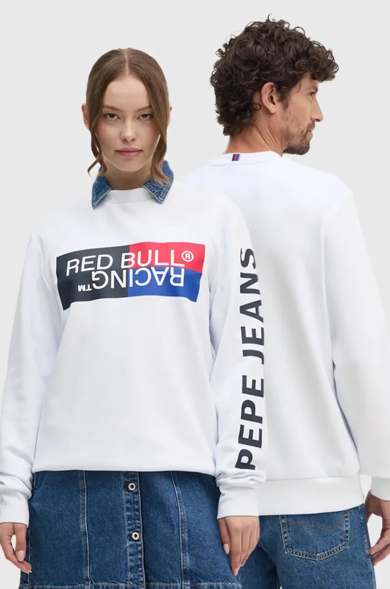 Pepe Jeans bluză Red Bull Racing x Pepe Jeans culoarea alb