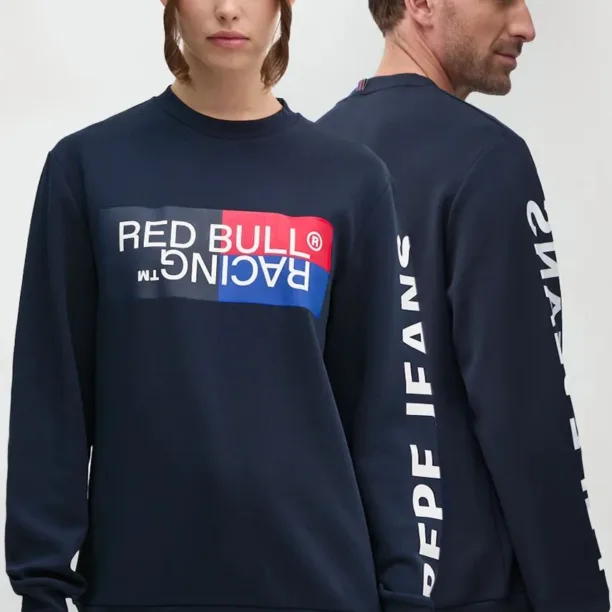 Pepe Jeans bluză Red Bull Racing x Pepe Jeans culoarea bleumarin