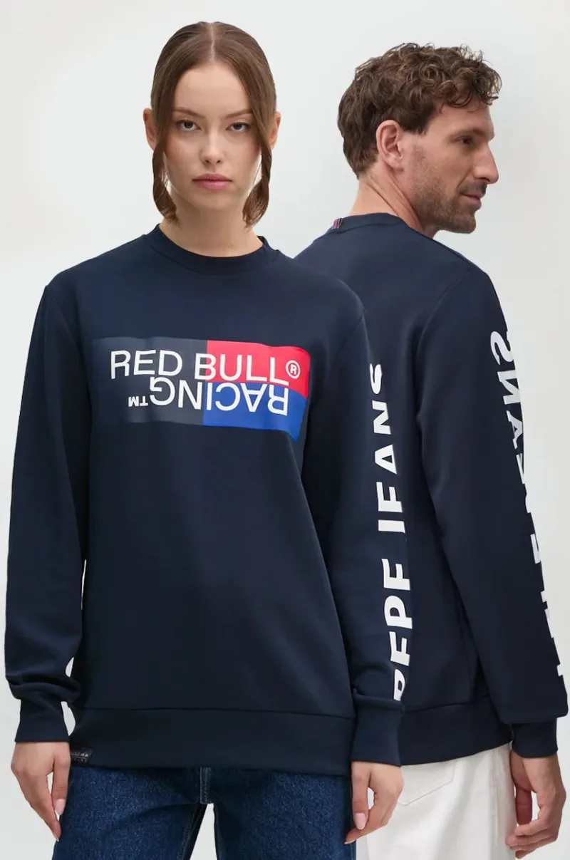 Pepe Jeans bluză Red Bull Racing x Pepe Jeans culoarea bleumarin