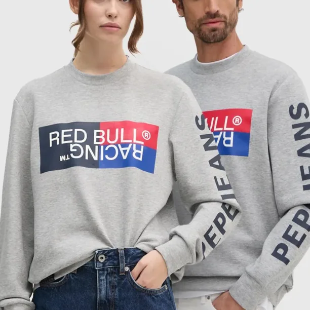 Pepe Jeans bluză Red Bull Racing x Pepe Jeans culoarea gri