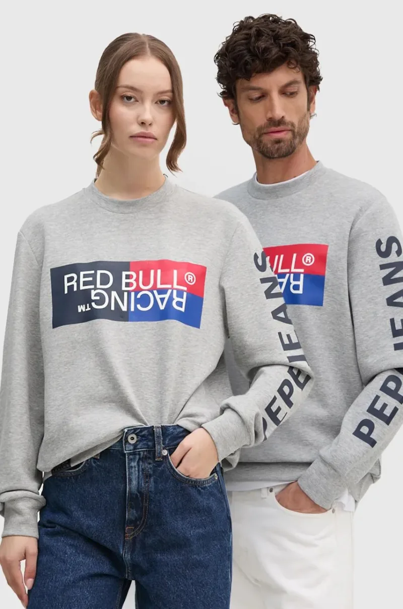 Pepe Jeans bluză Red Bull Racing x Pepe Jeans culoarea gri