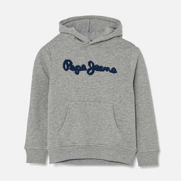 Pepe Jeans bluza copii NEW LAMONTY HOODIE culoarea gri