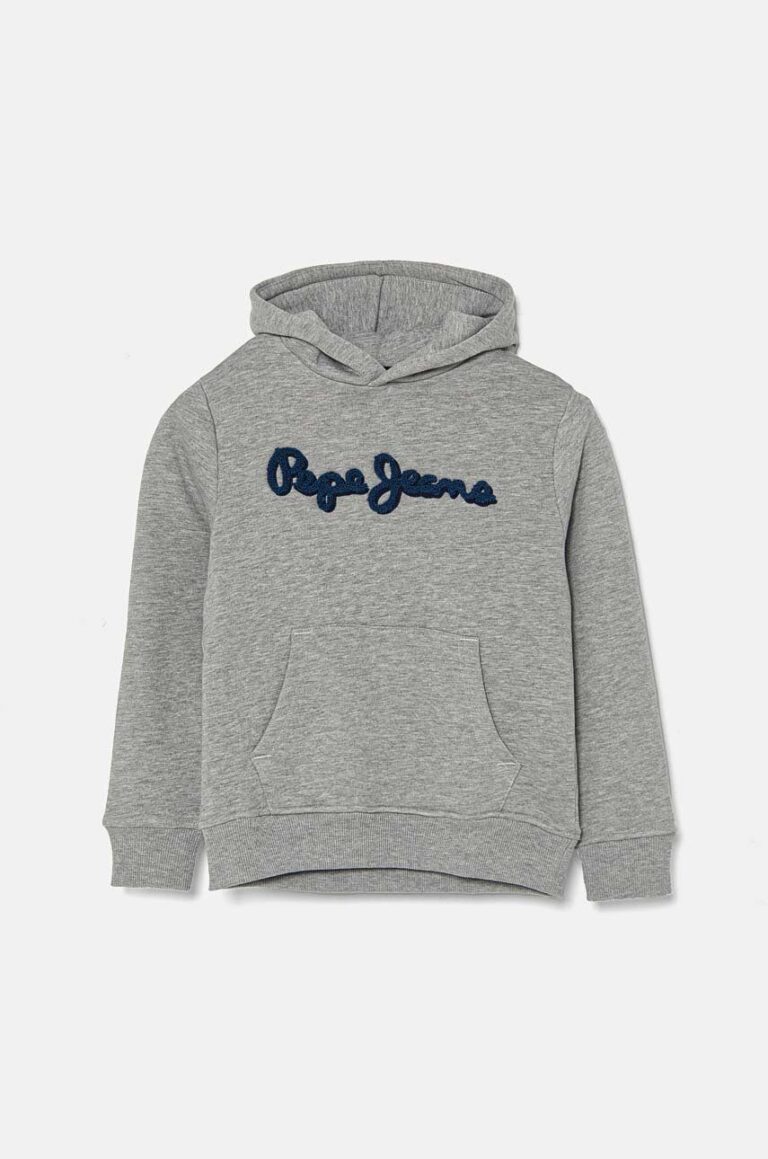 Pepe Jeans bluza copii NEW LAMONTY HOODIE culoarea gri