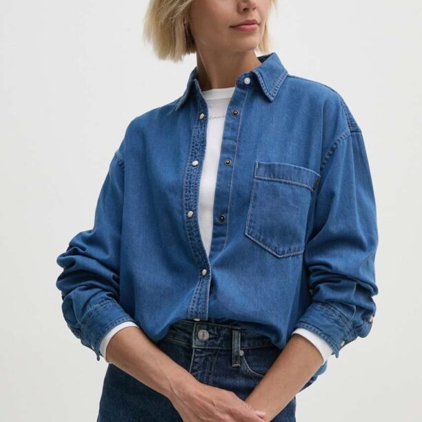 Pepe Jeans camasa jeans BOYFRIEND SHIRT femei