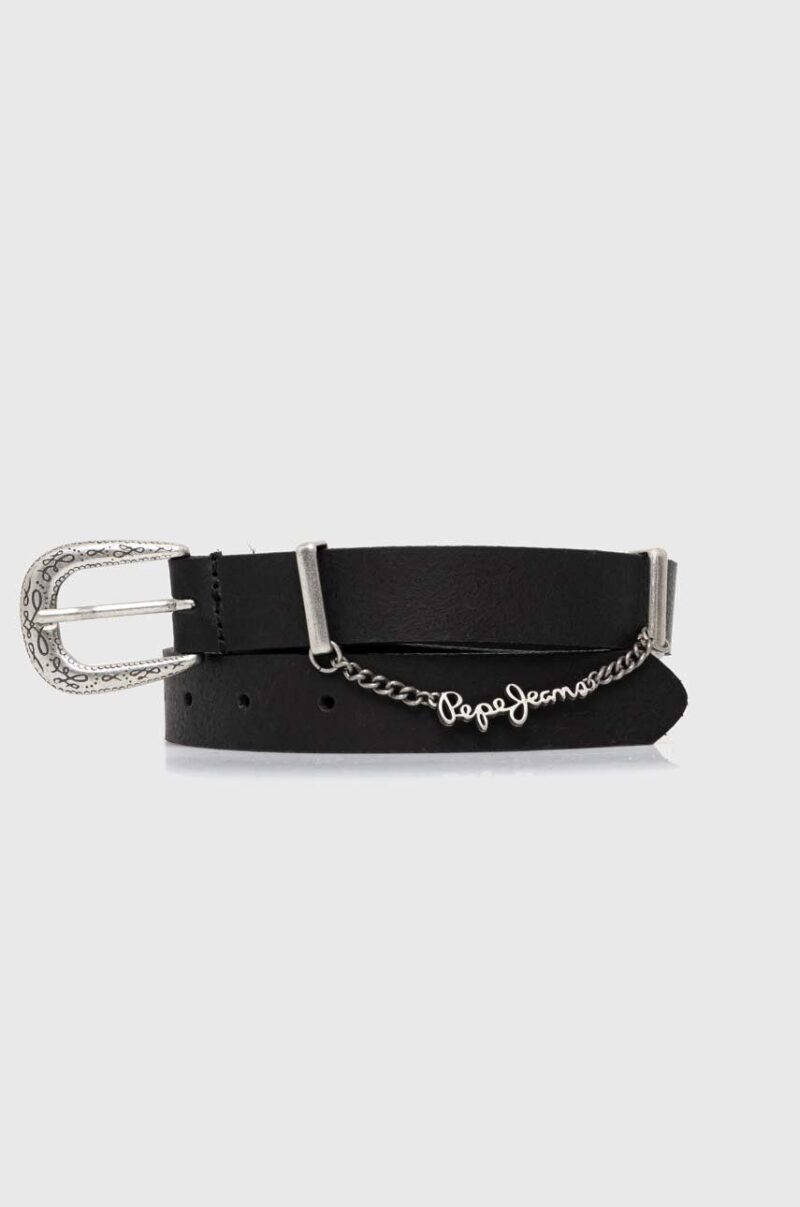 Pepe Jeans curea de piele LEIGHTON BELT femei