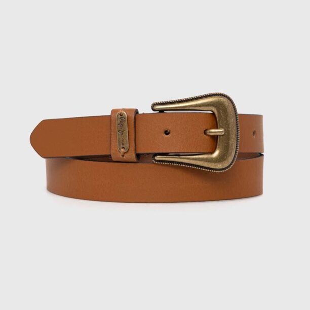 Pepe Jeans curea de piele MILDRED BELT femei