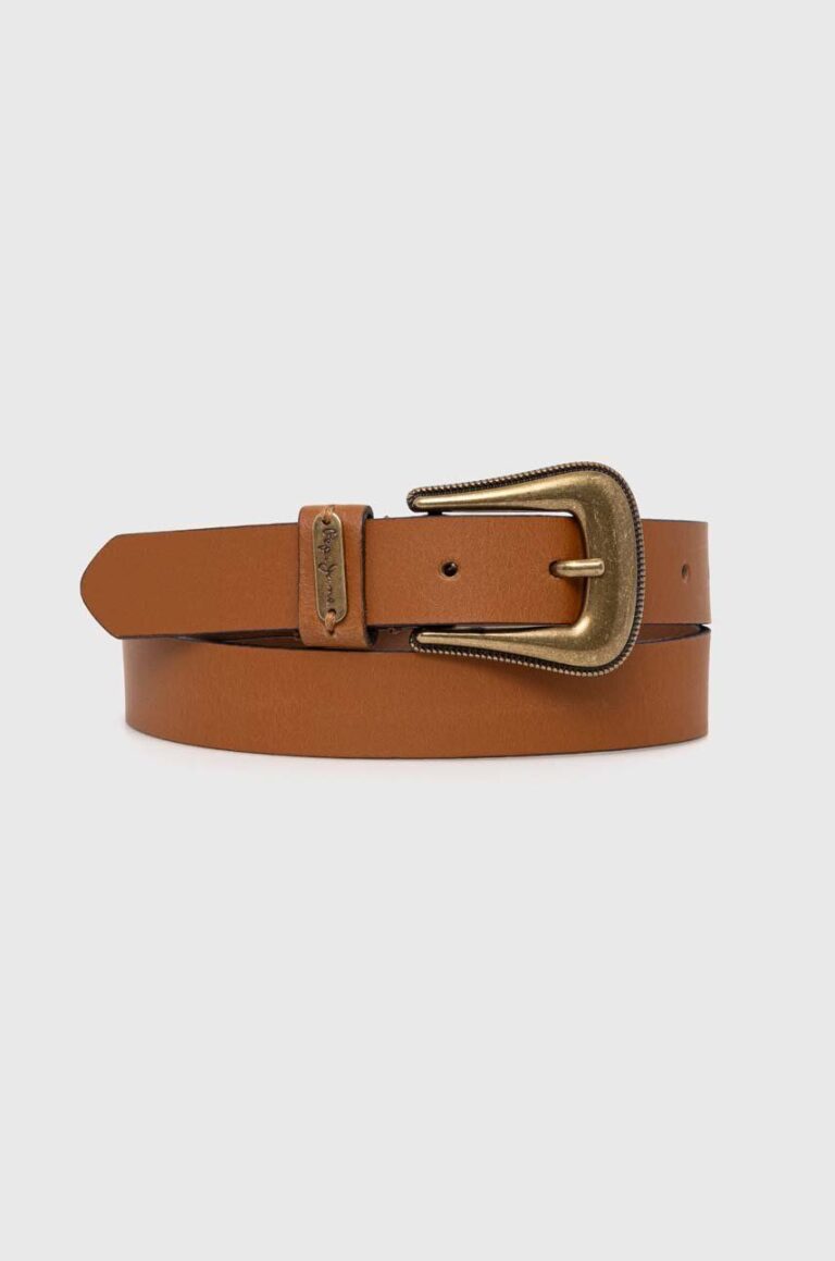 Pepe Jeans curea de piele MILDRED BELT femei