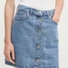 Pepe Jeans fusta jeans MINI SKIRT HW GLITTER mini