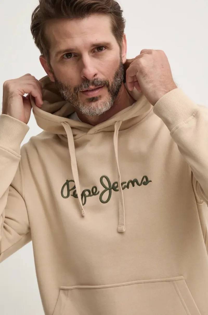 Pepe Jeans hanorac de bumbac NEW JOE HOODIE barbati