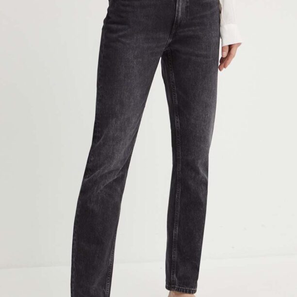 Pepe Jeans jeansi STRAIGHT JEANS MW femei high waist