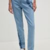 Pepe Jeans jeansi TAPERED JEANS HW TIE DYE femei high waist