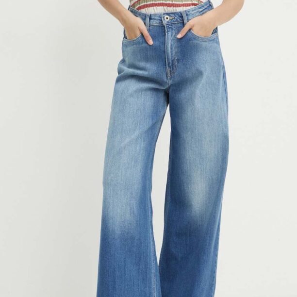 Pepe Jeans jeansi WIDE LEG JEANS UHW femei