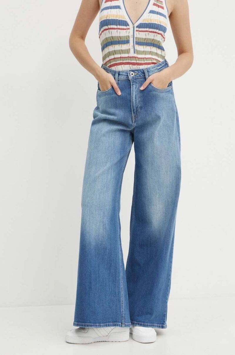 Pepe Jeans jeansi WIDE LEG JEANS UHW femei