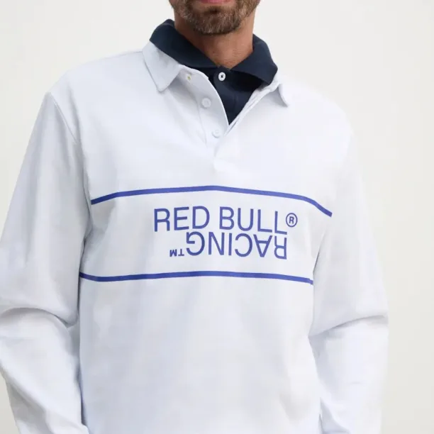 Pepe Jeans longsleeve din bumbac Red Bull Racing x Pepe Jeans culoarea alb