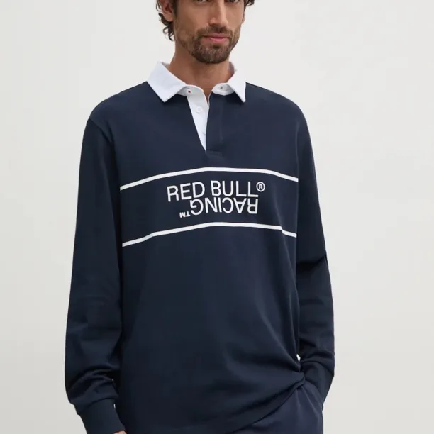 Pepe Jeans longsleeve din bumbac Red Bull Racing x Pepe Jeans culoarea bleumarin