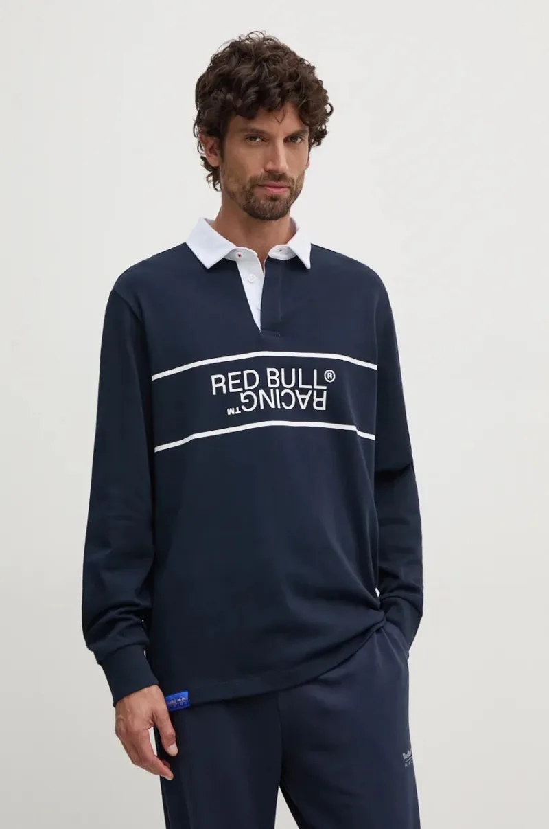 Pepe Jeans longsleeve din bumbac Red Bull Racing x Pepe Jeans culoarea bleumarin