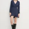 Pepe Jeans rochie KENDALL culoarea albastru marin