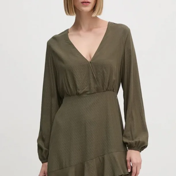 Pepe Jeans rochie KENDALL culoarea verde