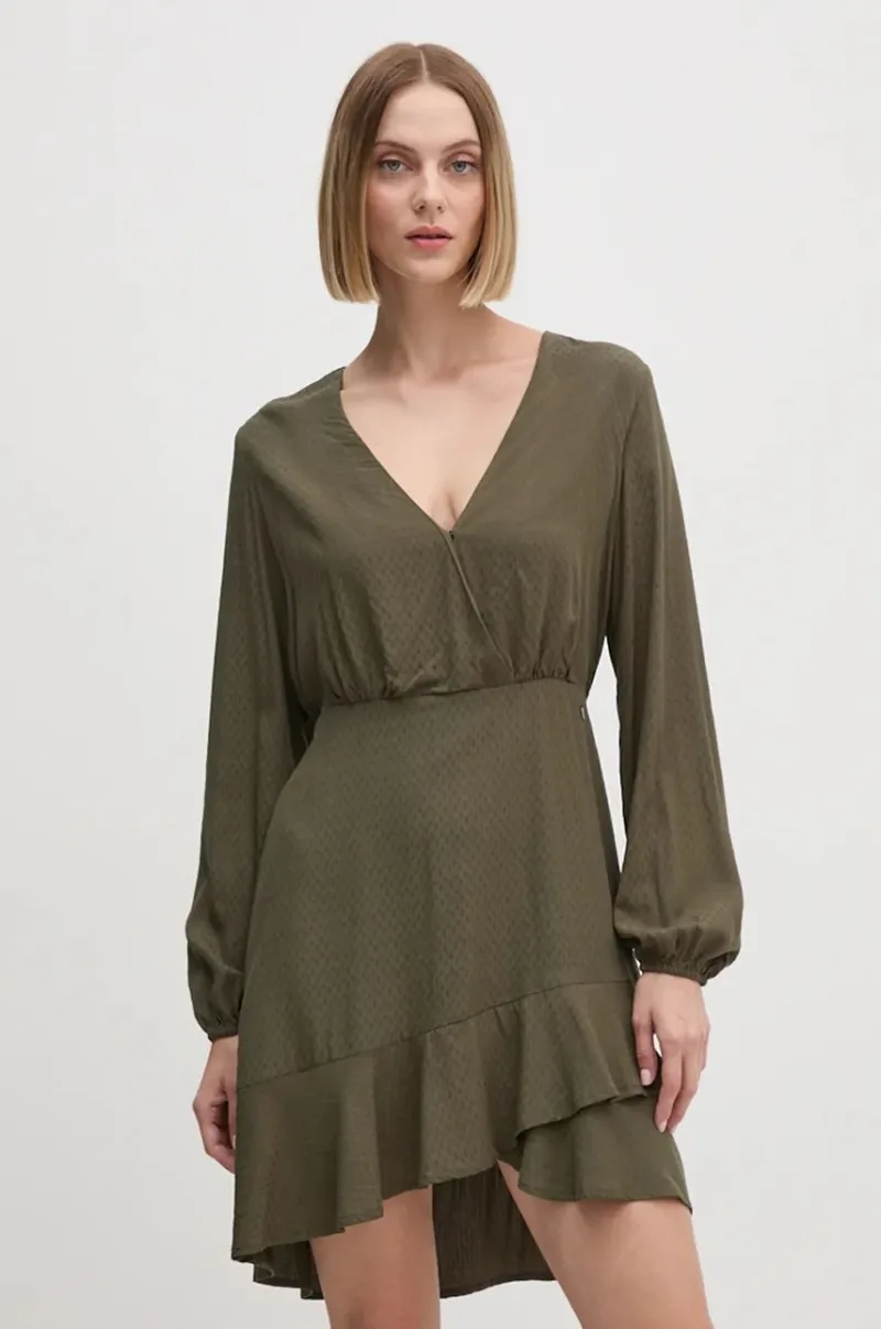 Pepe Jeans rochie KENDALL culoarea verde