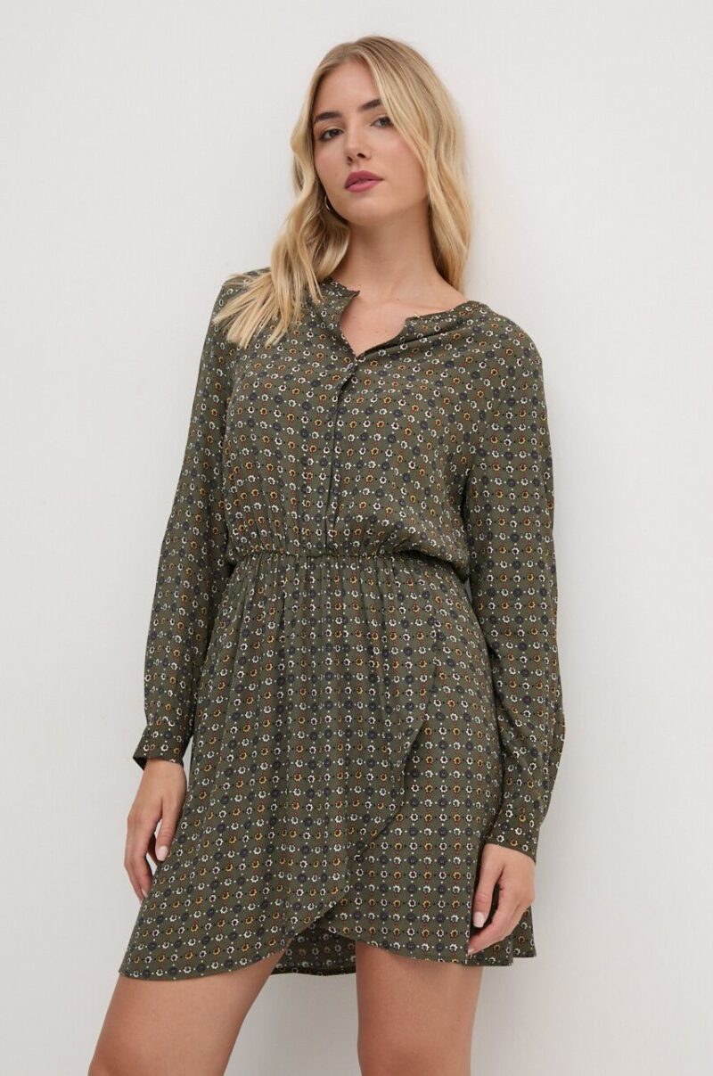 Pepe Jeans rochie PERNICIA culoarea verde