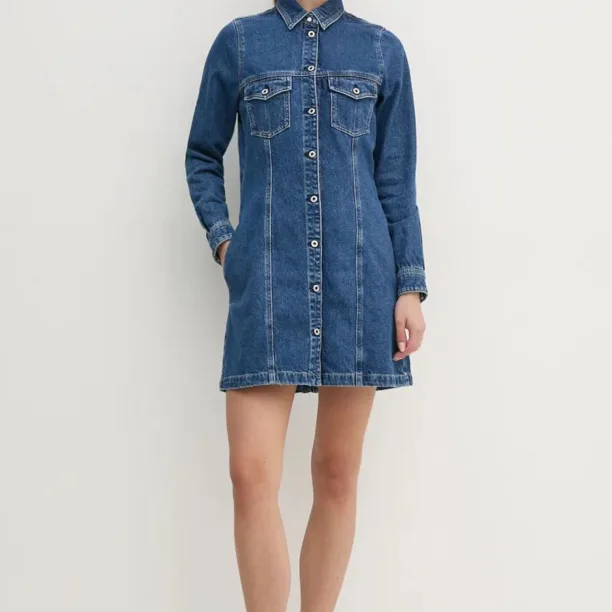 Pepe Jeans rochie din denim Red Bull Racing x Pepe Jeans mini