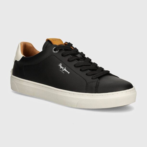 Pepe Jeans sneakers din piele PMS00020 culoarea negru