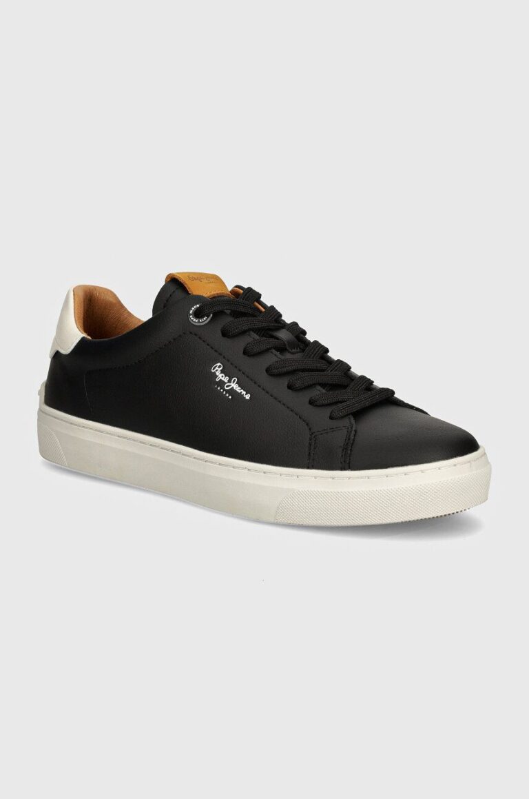 Pepe Jeans sneakers din piele PMS00020 culoarea negru