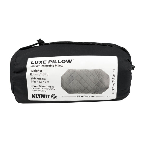 Original Pernă de voiaj Klymit Luxe Pillow - grey