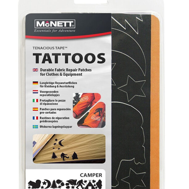 Petice reparatii McNett Tenacious Tape Tattos Happy Camper - Happy Camper