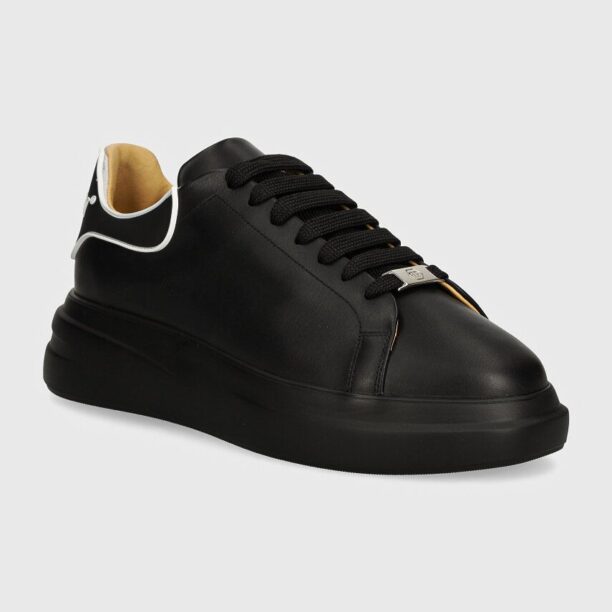 Philipp Plein sneakers din piele Lo-Top Mega Star culoarea negru