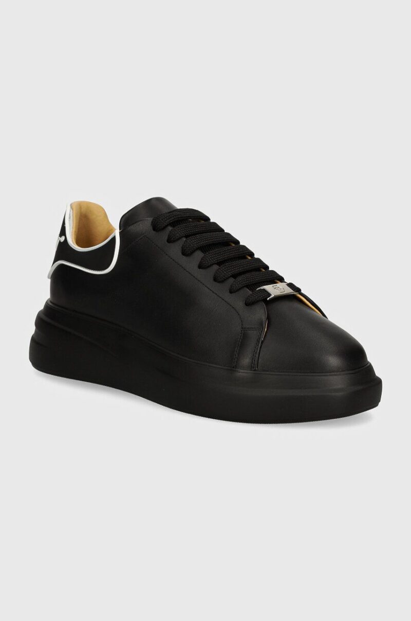 Philipp Plein sneakers din piele Lo-Top Mega Star culoarea negru