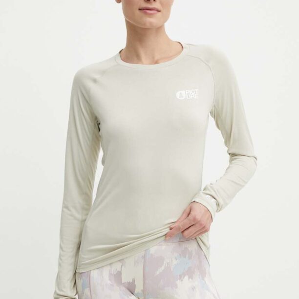 Picture longsleeve sport Acaras culoarea bej