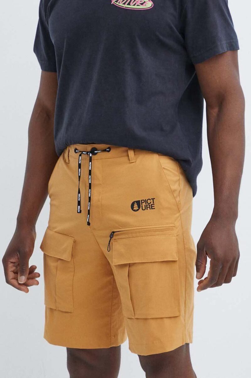 Picture pantaloni scurți outdoor Robust culoarea galben