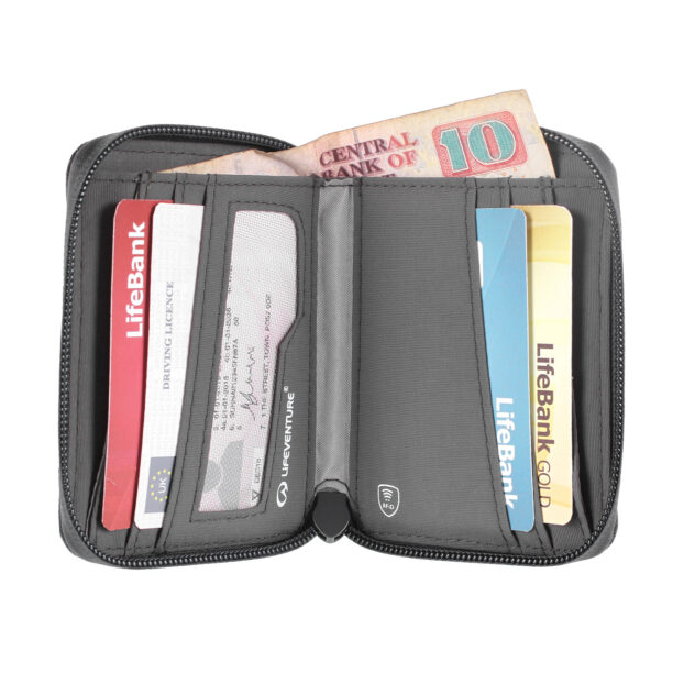 Preţ Portofel Lifeventure Recycled RFID Bi-Fold Wallet - grey