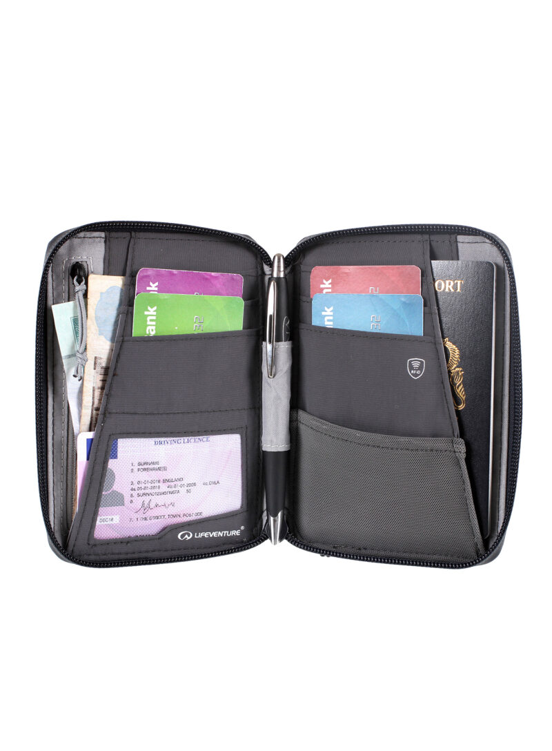 Preţ Portofel Lifeventure Recycled RFiD Mini Travel Wallet - navy blue