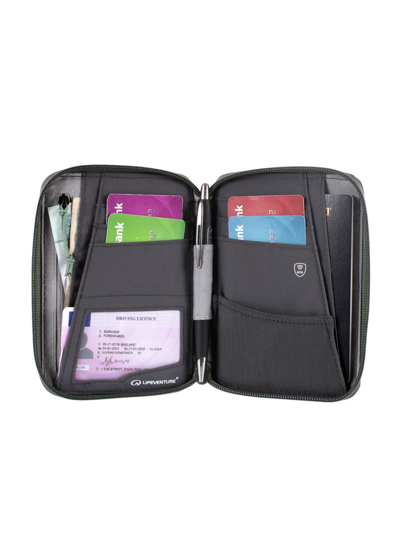 Preţ Portofel Lifeventure Recycled RFiD Mini Travel Wallet - olive