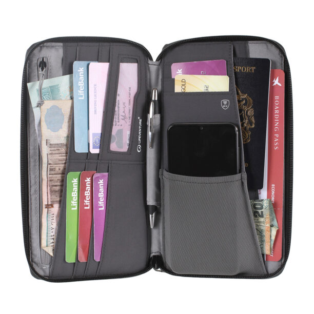 Preţ Portofel de voiaj Lifeventure Recycled RFiD Travel Wallet - grey