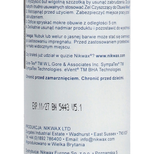 Preţ Preparat impregnare incaltaminte Nikwax Nubuc & Catifea Spray 125 ml