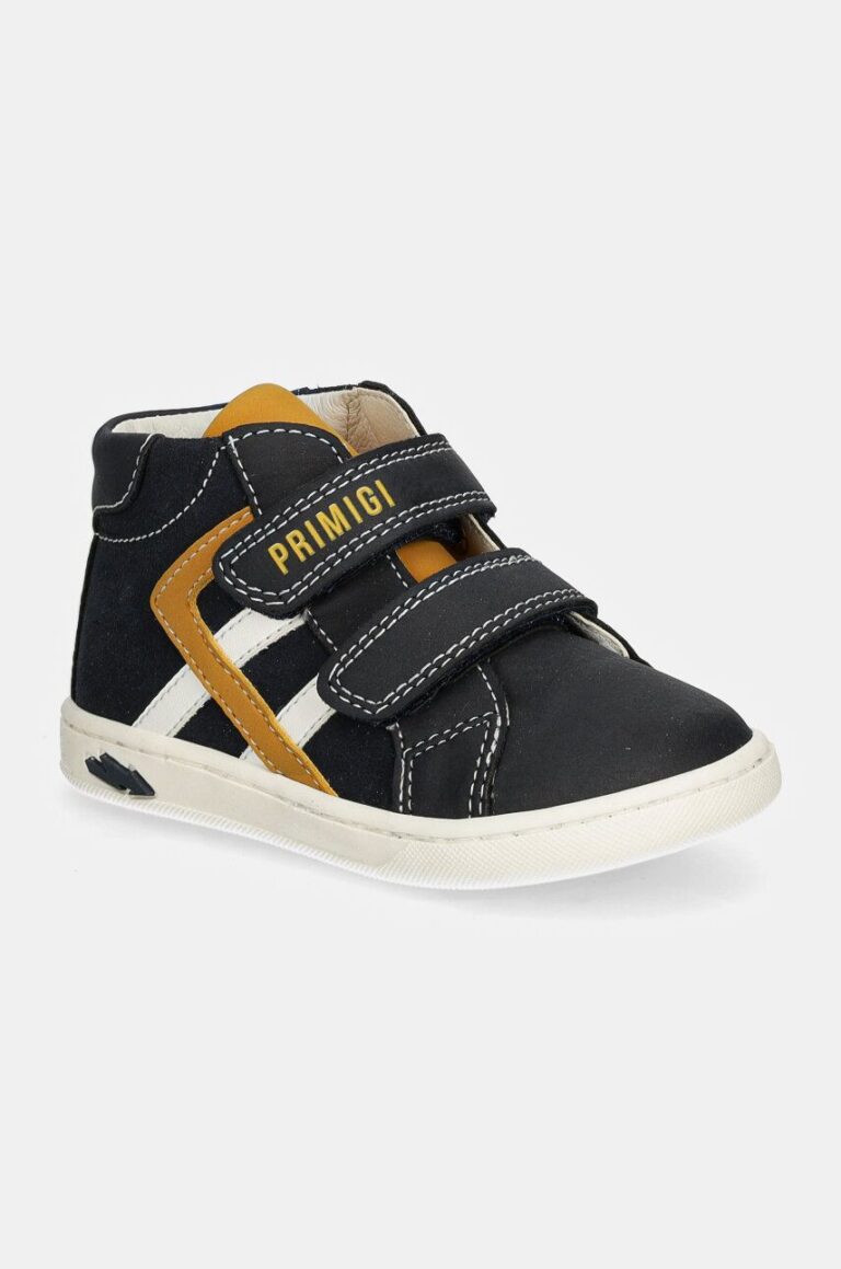 Primigi sneakers de piele întoarsă pentru copii culoarea albastru marin