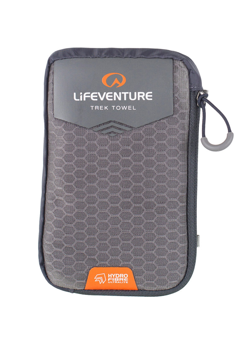 Prosop par uscare rapida Lifeventure HydroFibre Trek Towel L - grey preţ