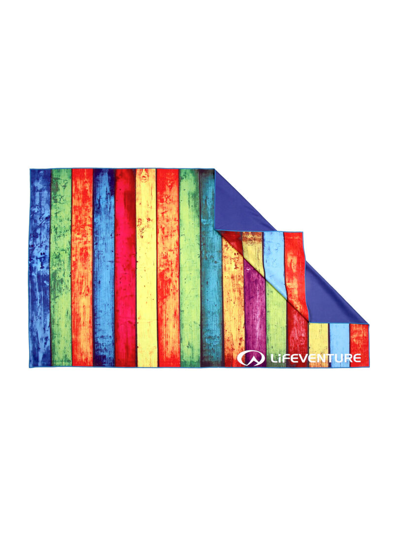 Prosop par uscare rapida Lifeventure Recycled SoftFibre Trek Towel XXL - striped planks preţ