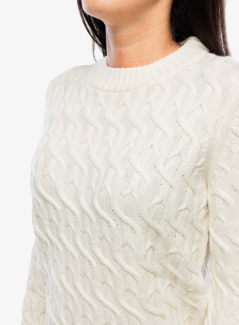 Original Pulover de damă Icebreaker Merino Cable Knit Crewe Sweater - undyed