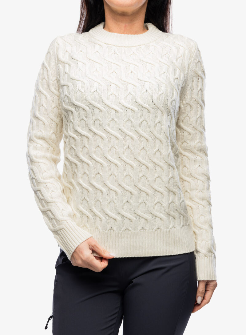 Pulover de damă Icebreaker Merino Cable Knit Crewe Sweater - undyed