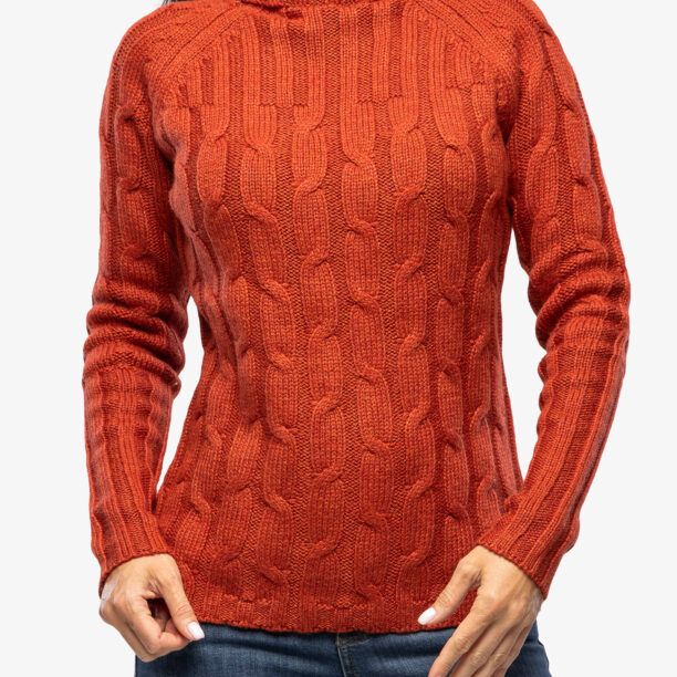 Pulover de damă Royal Robbins Baylands Cable Turtleneck - redwood htr