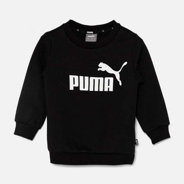 Puma bluza copii ESS Big Logo Crew FL B culoarea negru