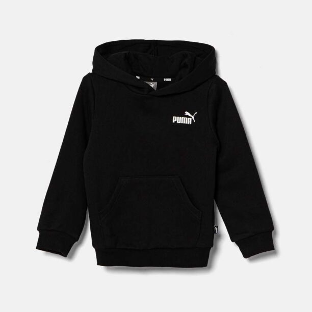 Puma bluza copii ESS Small Logo Hoodie FL B culoarea negru