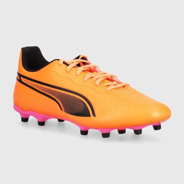 Puma ghete de fotbal korki King Match culoarea portocaliu