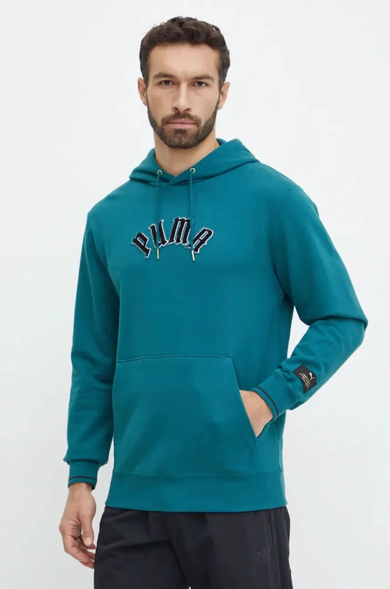 Puma hanorac de bumbac Classics Play Paris Hoodie barbati