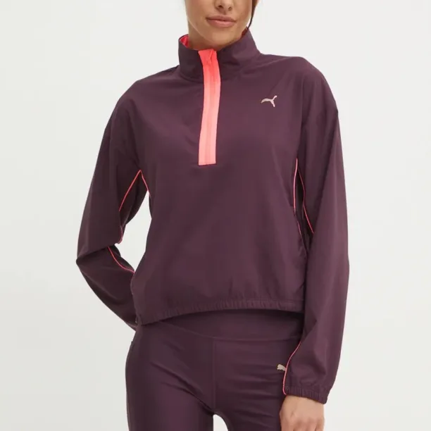 Puma hanorac de jogging For Her culoarea violet